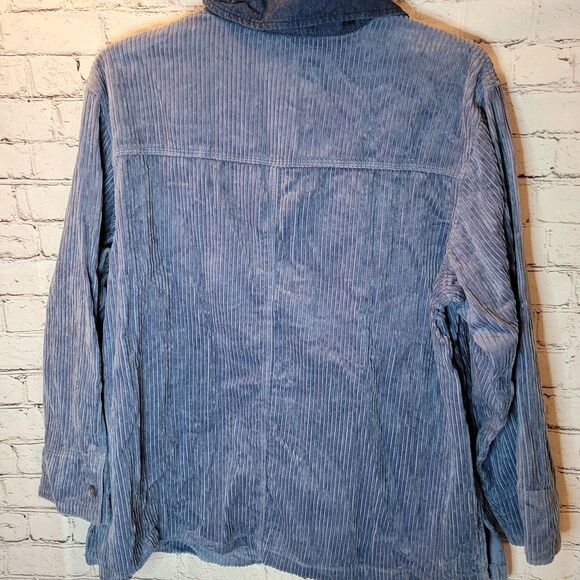 Denim & Co. Blue Barn Jacket, Corduroy, Size 1X - Picture 2 of 2